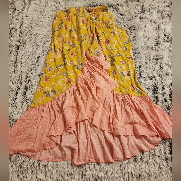 Solitaire Bali wrap style ruffle prairie maxi skirt size XL NEW!!! - Picture 3 of 8